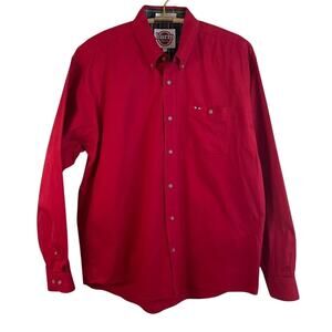 Larro Shirts Red Long Sleeve Shirt Size Large
